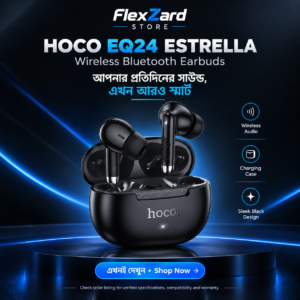 Hoco EQ24 Estrella TWS Wireless Bluetooth Earbuds with Case | HD Audio | Deep Bass | Touch Control Noise Cancelling Gaming Earphones Long Battery Backup